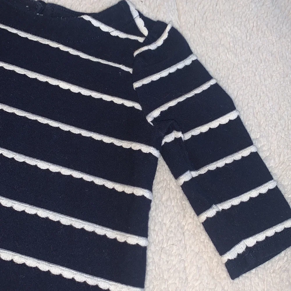 Gap Baby Girl 3-6M Navy & White Stripe Dress EUC